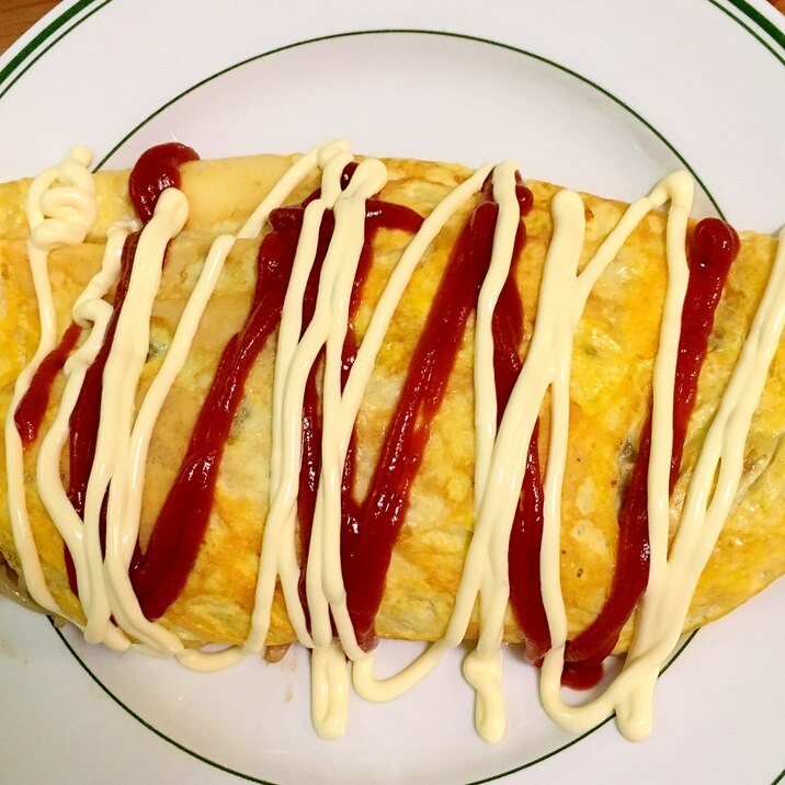 舞茸とシャキシャキもやしのオム焼きそば